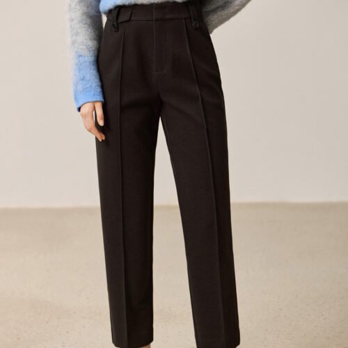 Slim-Fit Straight-Leg Tapered Pants