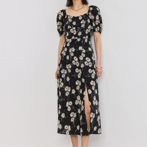 Floral Fit-and-Flare Dress