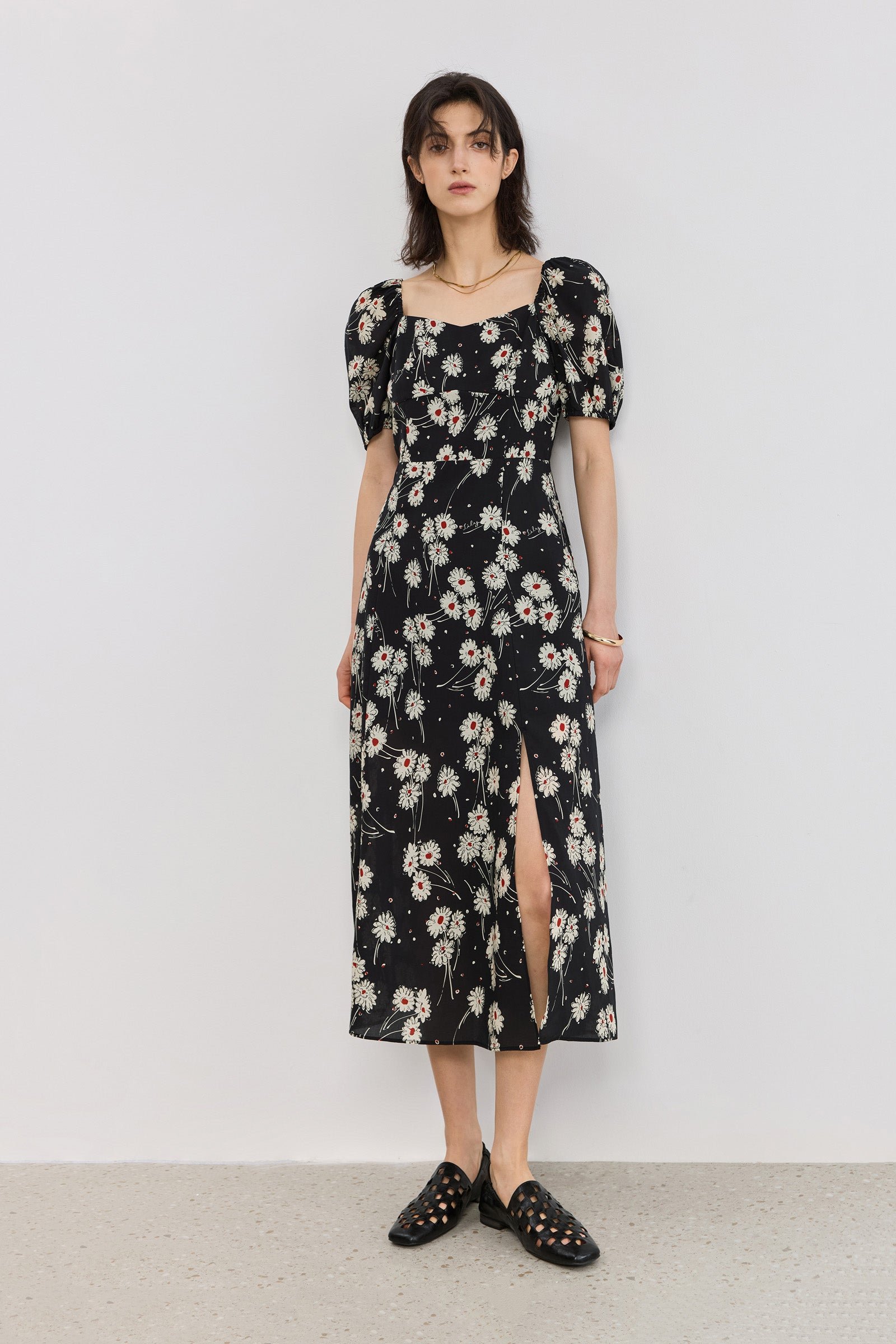 Floral Fit-and-Flare Dress