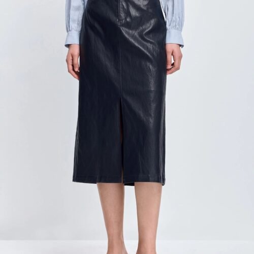 Slit Straight Midi Skirt