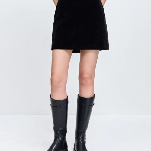Velvet High-Rise Mini Skirt