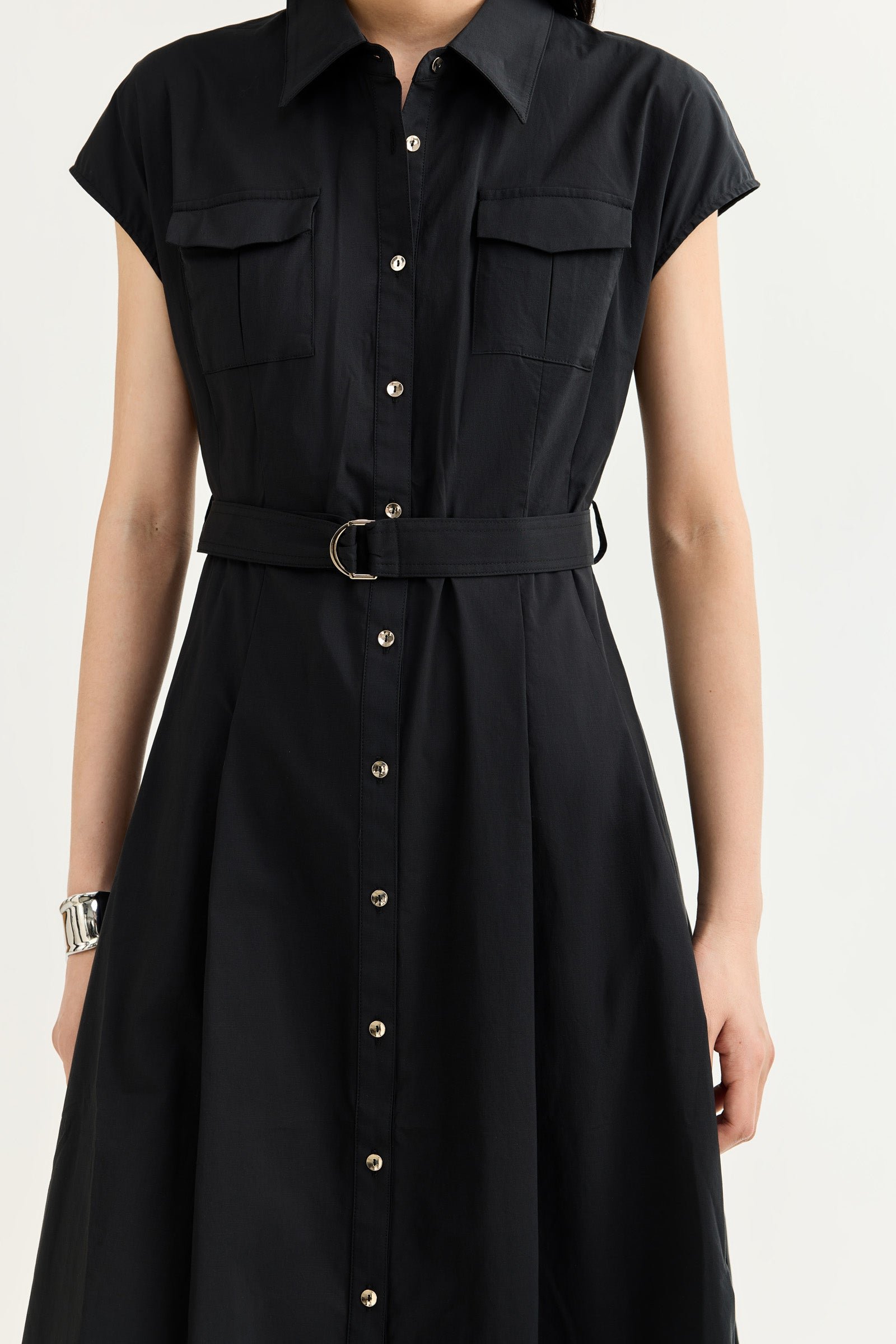 Collared Fit-and-Flare Dress - Image 10
