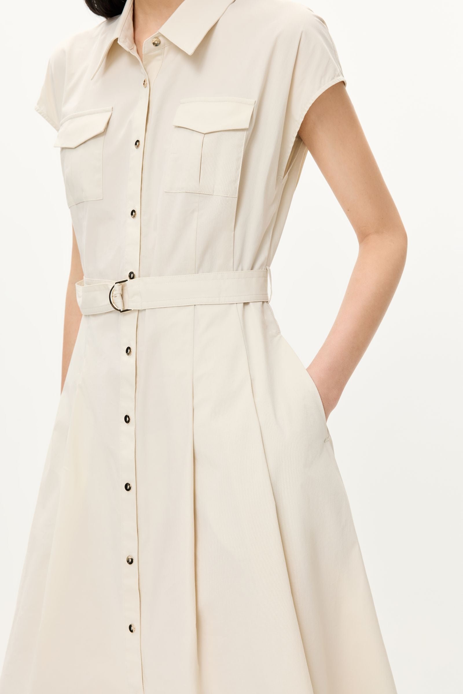 Collared Fit-and-Flare Dress - Image 5