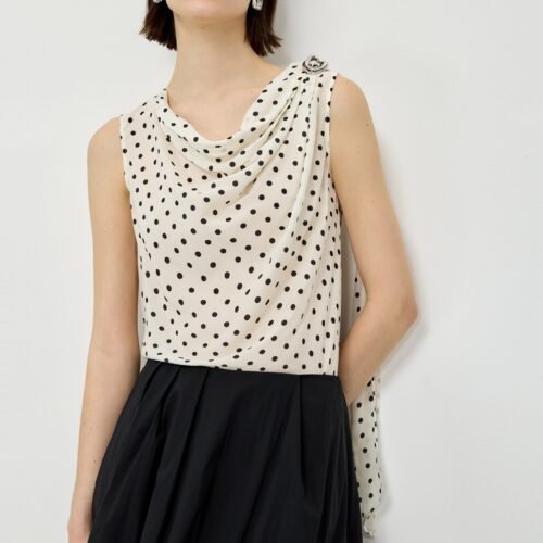 Polka Dot Sleeveless Top