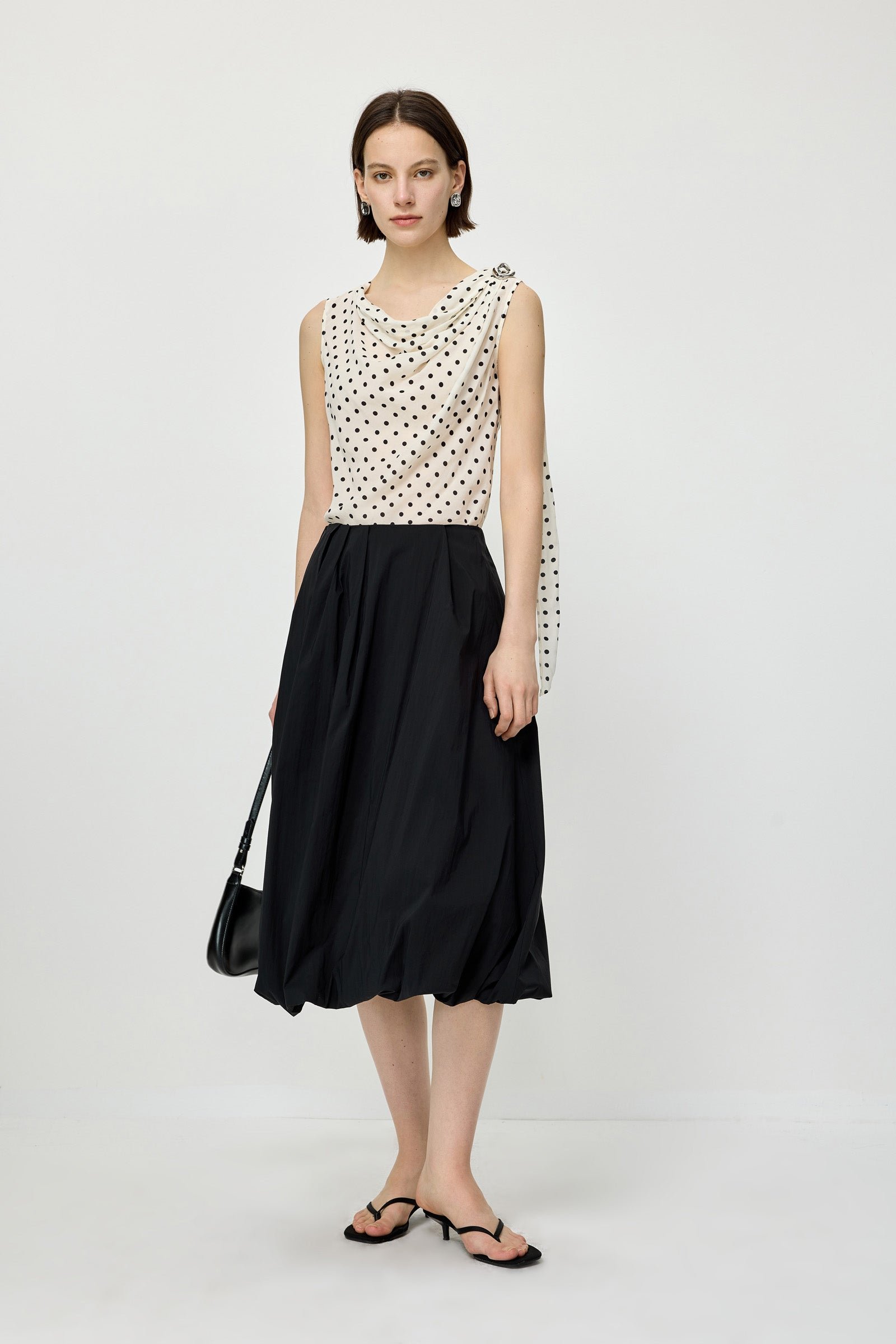 Polka Dot Sleeveless Top - Image 2