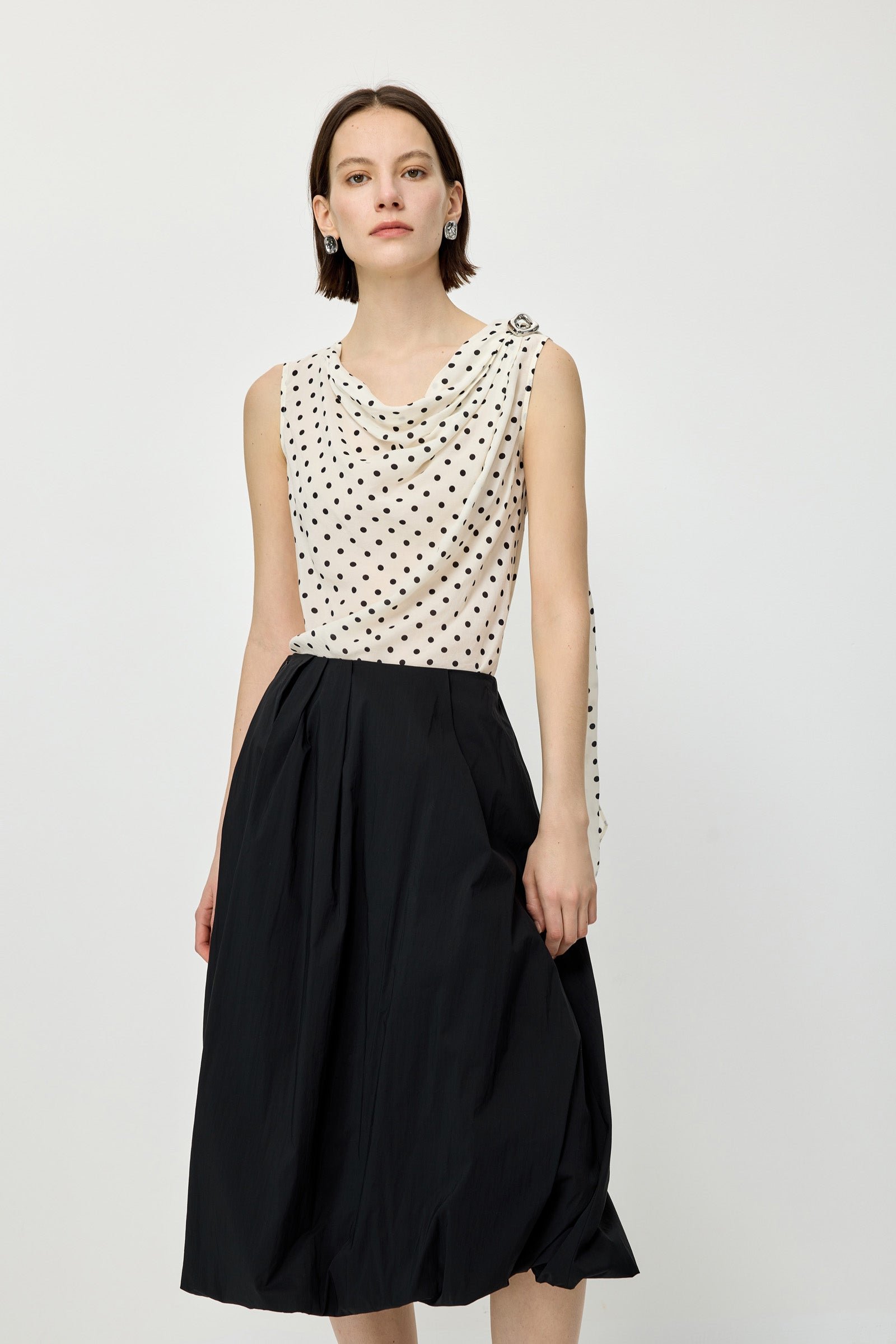 Polka Dot Sleeveless Top - Image 5