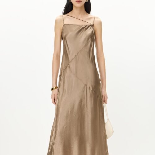 Acetate Bias-Cut Tie-Strap Dress