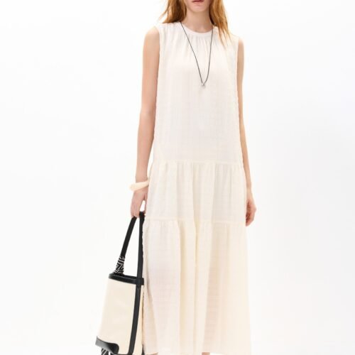 Sleeveless A-Line Midi Dress