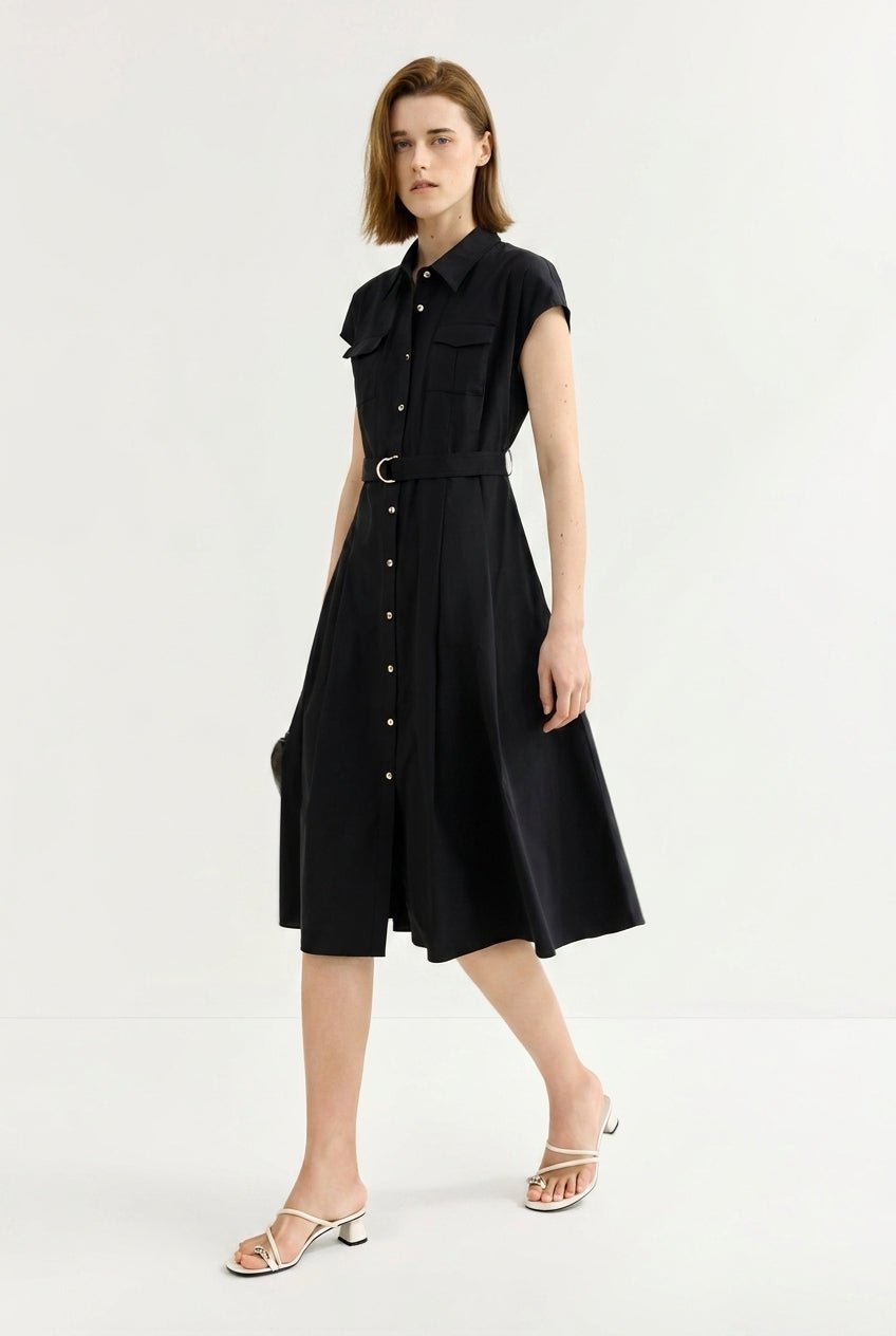 Collared Fit-and-Flare Dress - Image 7