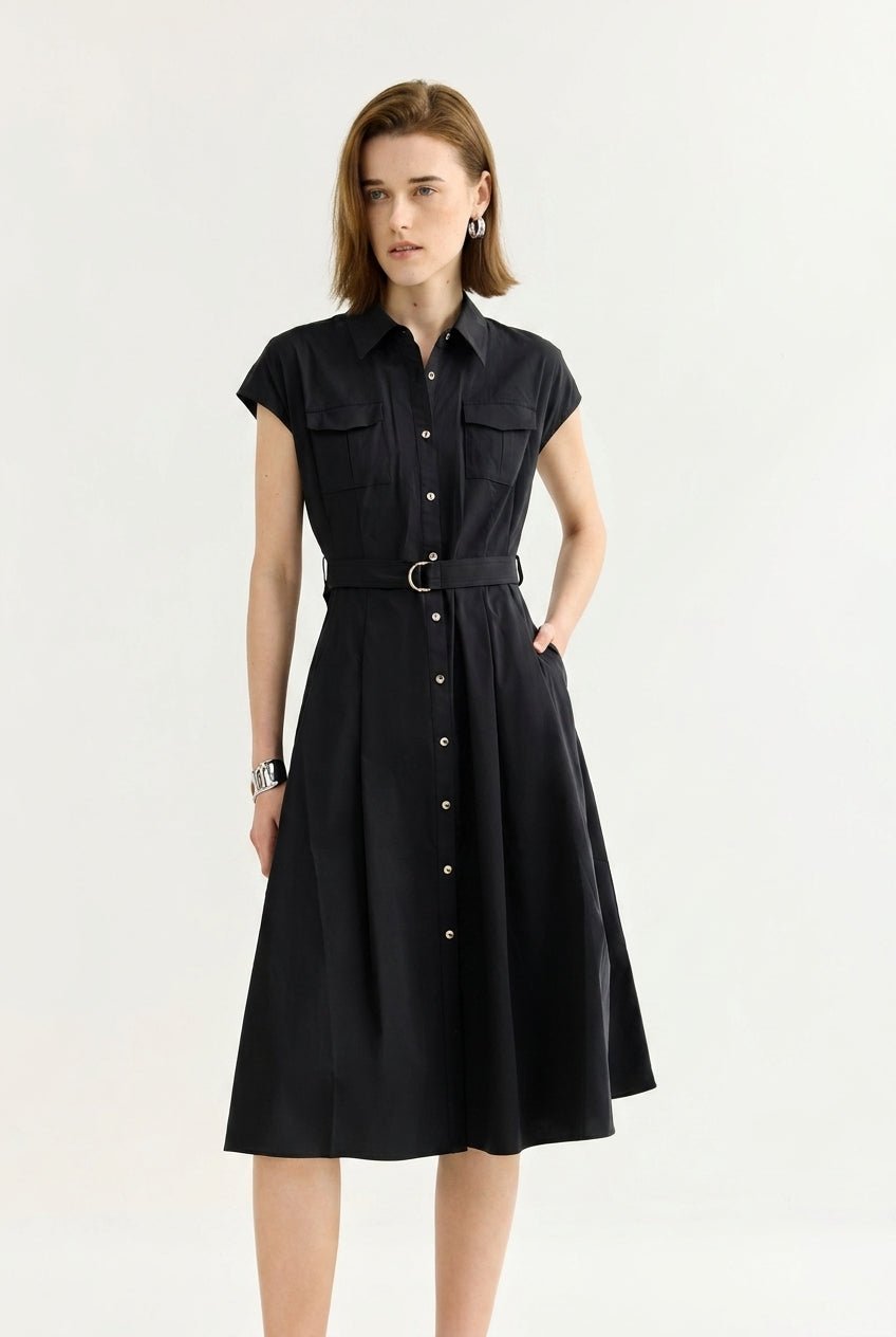 Collared Fit-and-Flare Dress - Image 6
